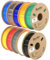 GratKit PETG 3D-Drucker Filament 1,75mm 10KG Spule, 3D-Druck Filament±0,03mm Präzision, 10 Farben, Schwarz, Grau, Weiß, Rot, Blau, Gelb, Grün, Transparent, Transparent Blau/Gelb