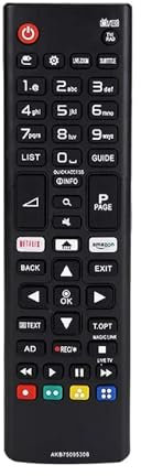 Rynli Universal TV Remote Control - Compatible with LG Smart TV, Magic Remote AKB75095308, No Setup Required, Netflix & Prime Video Buttons, LG Remote for Smart TV