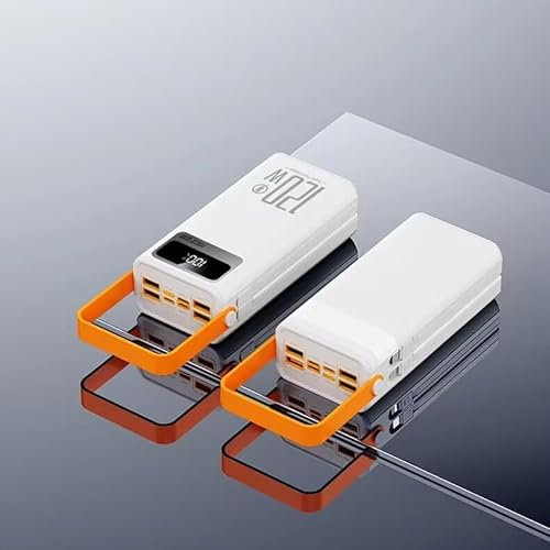 Power Bank 50000mAh Large Capacity 22.5W-PD20W (4 outputs and 2 inputs), Built-in Data Cable, with Fast Charging Function, Suitable for Smartphones, Tablets, etc.