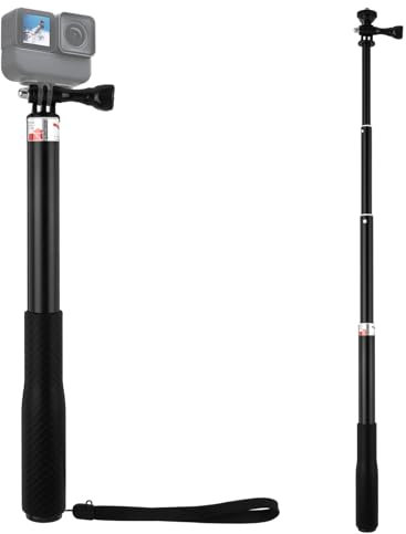 36 Extendable Selfie Stick for GoPro Hero 13/12/11/10/9/8/7/6/5 Adjustable Length 30cm to 93cm Non-Slip Silicone Handle Compatible with DJI Osmo Action Insta360 for Vlogging Travel Action Sports