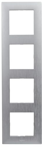 LEGRAND Marco cuádruple de la gama Niloé Step para instalación componible, Color Inox, 398290