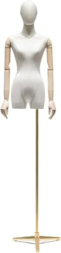 Schaufensterpuppe Kleidform mit Ständer gepaart mit zartem Schlüsselbein, Bauen Sie Metall, um die Basis zu Bauen, Kleidform Schaufensterpuppe zum Nähen von Kleidung, Schmuck, schwarzer Quad