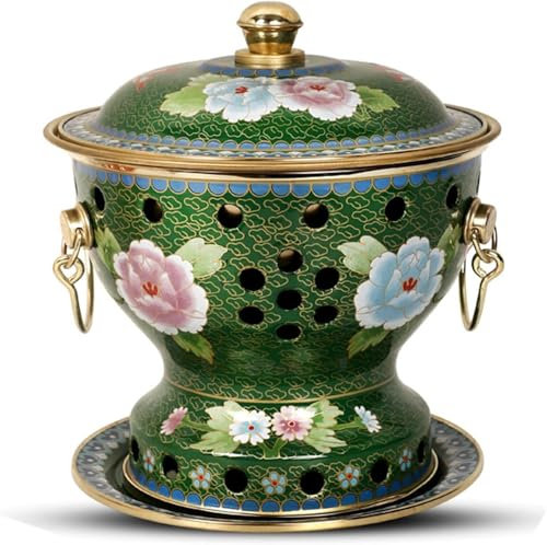 Chinese Copper Hot Pot,Chinese Traditional Old Beijing Copper Hot Pot,with Lid Split Design Easy to Clean,for Family Friends, Partie, Restaurant Use.(Style 2)