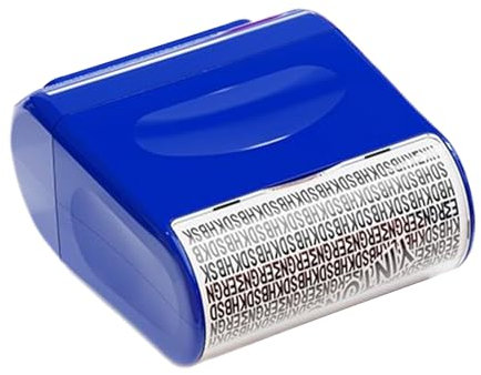 Ink Roller, Privacy Guard, ID Protection Stamp, Security Pattern, Compact Size, Refillable roller, Easy grip, Wide coverage, Office Document Use, 2.32x2.56x1.26 Inches