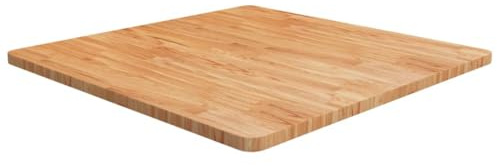 Teenpull Tischplatte Quadratisch Hellbraun 80x80x2,5cm, Massive Eiche Behandelt, Langlebig für Esstisch, Schreibtisch und Computertisch im Büro