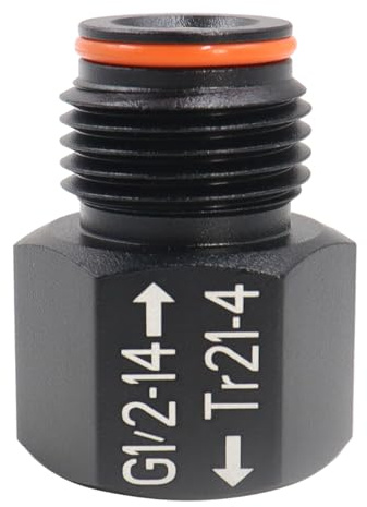 Gurtt Soda-CO2-Druckregler-Adapter, TR21-4-Sodazylinder (weiblich) auf G1/2-CO2-Tank (männlich) für Aquarien und Brauanlagen