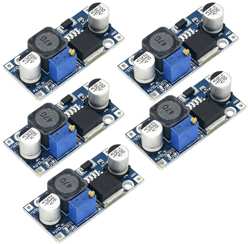 wilcractk 5 Stück XL6009 Boost Converter Modul DC zu DC 3.0-30 V zu 5-35 V Ausgangsspannung Einstellbare Step-Up-Platine Für Arduino DIY Elektronische Projekte