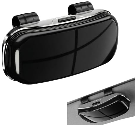 XJLyaya Flaconi Portaocchiali Auto, Porta Occhiali da Auto, Supporto Magnetico per Occhiali da Visiera, Sunglasses Holder for Car, Adatto per Riporre Vari Tipi di Bicchieri (Nero)