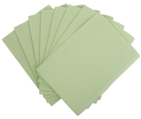20 Stück Grüne Einweg Reinigungspads mit Auslaufsicherer Beschichtung | Pulp Ausführung, für Tischanwendungen bei Nail Art und Ink Dye Übungen, Praktischer Vorrat für Alltag
