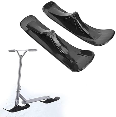 Schneescooter-Umbausatz, 1 Paar Ersatz-Kufen Für Tretroller Und -Snowkick-Schlitten,Ski-Scooter-Umrüstsatz, Für 2in1 Tretroller Und Snowkick Schlitten, Ski Skate Schneeschlitten Zubehör