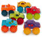Battat – Plastic Toy Cars – 6 Pack & Storage Bag – Colorful Toddler Trucks – Easy To Clean – 2+ Years – Mini Monster Trucks