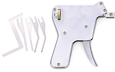 Multi-Lock Pick Gun with 5pcs Tips,Unlock Door Lock,Simplicity of Operator