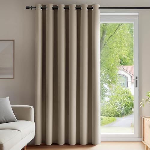 Deconovo Blackout Curtains Thermal Insulated Room Darkening Energy Saving Super Soft Curtains for Bedroom 79 x 110 Inch Taupe 1 Panel