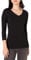 Amazon Essentials Women's Regular-Fit 3/4 Sleeve V-Neck T-Shirt (Available in Plus Size), Black, XL