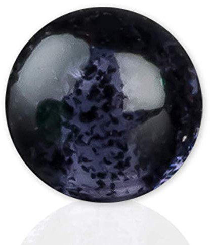 viva-adorno Piercing Schraubkugel Ersatzkugel Acryl Kunststoff Transparent Glitter Glitzer Innengewinde Z338, schwarz 1,6x5mm