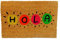 Koko Doormats Fussmatte aussen - Türmatte außen kokosmatte mit antirutsch PVC - Fußmatte lustig Hola Farben Design - Outdoor Doormat - Größe: 60 x 40 x 1.5 cm.