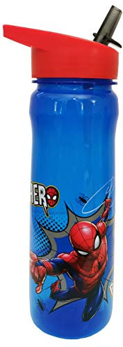 Marvel Official Spider-Man Kids Water Bottle by Polar Gear - 600ml Spiderman Water Bottle for Kids Made From Polypropylene - Blue and Red