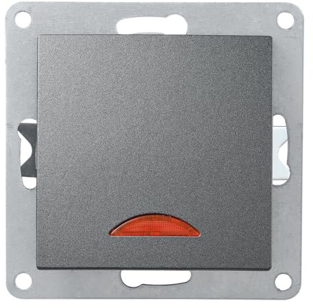 McPower Schalter Flair mit Orientierungsleuchte | 250V~/10A | UP-Montage | Anthrazit | Zeitgemäßes Design | IP20 | Ideal für viele Einrichtungsstile
