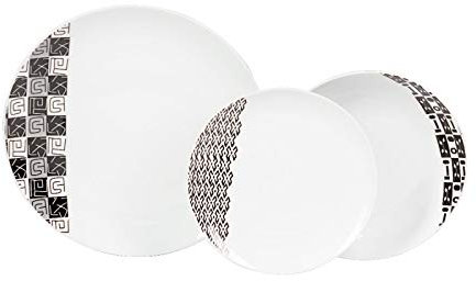 Casa Collection Set 18 Teller aus Porzellan für 6 Personen Ethno - 39795