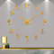 Vangold Arabische Moderne Mute DIY große Wanduhr 3D Aufkleber Home Office Decor Geschenk