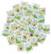 Navy Peony Funny Sweet Pea and Avocado Green Sticker Bundle (36pcs) - Waterproof, Durable Decals for Planners, Laptops, Water Bottles