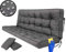 Sitzkissen Bankkissen Bankauflage für Gartenbank Schaukelkissen Bodenkissen Kissen für Hollywoodschaukel Outdoor/Indoor -120 cm - Graphit
