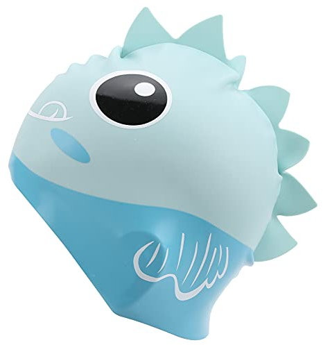 Dilwe Gorro de baño Infantil con Aleta Dorsal | Gorro de natación | Gorro de natación para niños | Gorro de natación | Conveniente | Gorro de baño | Playa | Tiburón para niños y niñas