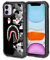 XWMHHP Case Compatible with iPhone 12/iPhone 12 Pro, Cool Camo Black White Shark Design Hard Plastic Bumper Silicone Rubber | for Men Boys, 3-Layer, Rugged, Shockproof, Heavy Duty Protection, Cover