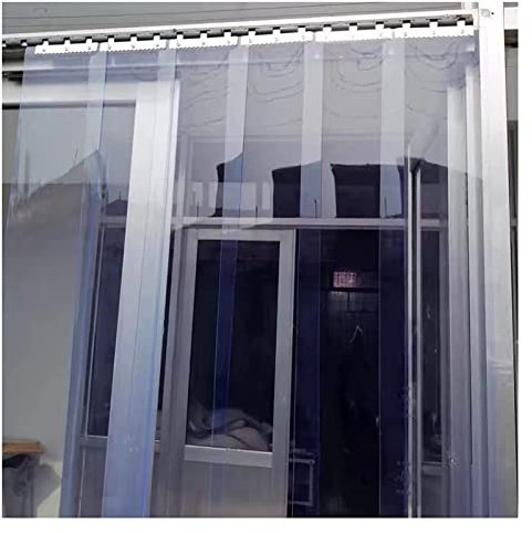 SYFXZZDS Türvorhang PVC Weiches Glas Lamellenvorhang Garage Terrasse, Angepasst, 72 Größen, 2,0mm (Size : 165x260cm/64.96x102.36in)