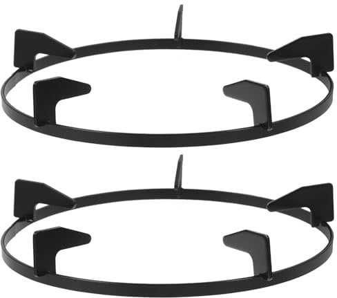 Kichvoe 2pcs Gas Stove Rack Iron Wok Ring Cooktop Pan Support Replacement Parts Wok Support Ring Pan Holder Stand Milk Pot Holder for Home Kitchen Gas Stove Burner
