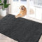 YOOTUKL Saugfähige Chenille Fußmatte für den, rutschfeste Badematte, schlammiger Hund, waschbare Matte, schnell trocknende, weiche Mikrofaser, strapazierfähige Gummiunterseite (grau, 40x60)