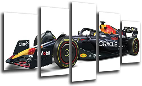 Cuadros Cámara Tableau moderne Photo Voiture Formule 1, Red Bull RB19 2023, Verstapen, Perez, 165 x 62 cm, réf. 27437