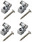 4 Pcs Roller Guitar String Tree Guides Retainers with Mounting Screws Guitar Accessories for Fender Strat Stratocaster Tele Telecaster Electric Guitar