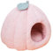 SMELEYOU Cat Igloo Lits et canapé Cat Cat Maison de Chat Pumpkin Kennel intérieur avec Coussin détachable lit Chaton pour Animaux de Compagnie Rose S