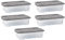Strata 5 x 30 Litres Curve Plastic Stackable Storage Box & Lid with clip-on lids, 5 Pack, Multi storage box for home and office storage solution Clear Box, Grey Lid, (17cm H x 40cm W x 60cm D)