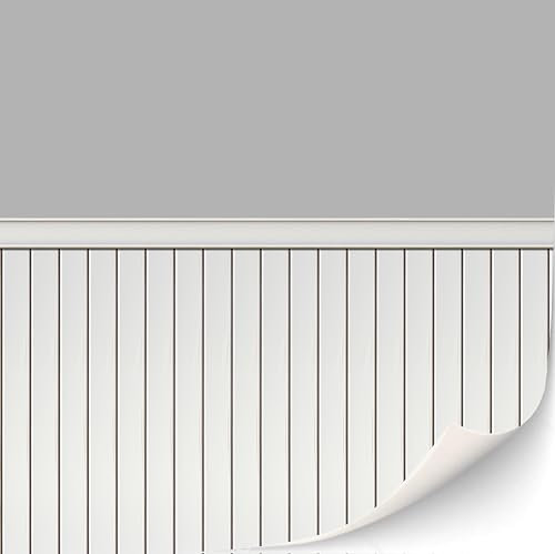 3 Blatt selbstklebende Ziegelmauer Wandverkleidung für Puppenhäuser Maßstab 1:12 (Holzvertäfelte Wand (grau))