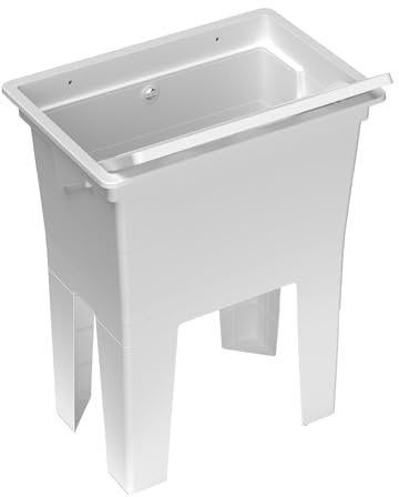 Bonussi Mobile Lavatoio 59x40x74 cm Monoblocco in Resina PP Bianco