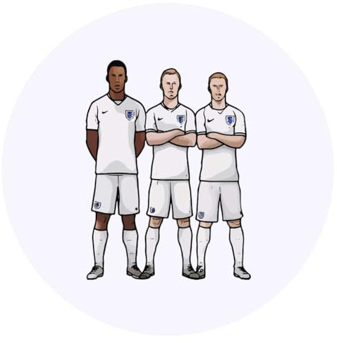 24 x 40mm Round 'World Cup Football Team' Stickers (SK00066165)