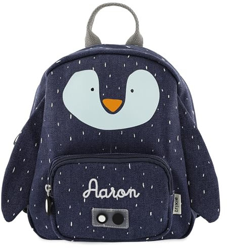 upstitch studio Trixie Kinderrucksack mit Namen personalisiert bestickt (Pinguin, Rucksack GROß/BIG)
