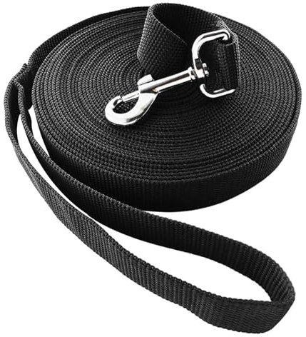 15m Schleppleine für Hunde, Schleppleine für Kleine Hunde, Ausbildungsleine, Robuste Nylon Hundeleine, Lange Hundeleine für Training und Outdoor, Ideal zum Spielen, Campen oder für den Garten