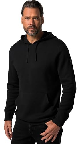 JP 1880 Herren große Größen Übergrößen Menswear L-8XL Strickhoodie, Kapuze, Flexnamic, 1/1