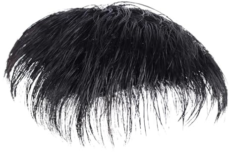 Herren-Haarersatz-Patch – Herren-Haarteil-Toupet, Kurzhaar-Topper Und Extensions | Natürliche Schwarze Herren-Topper-Perücke Mit Synthetischen Fasern, Natürliches Echthaar-Toupet Für Den Täglichen