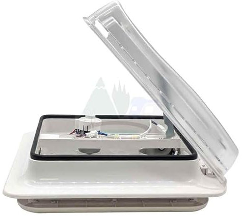 Adventurer 280mm x 280mm Fan Roof Vent Campervan Caravan and Motorhome (Crystal Dome)