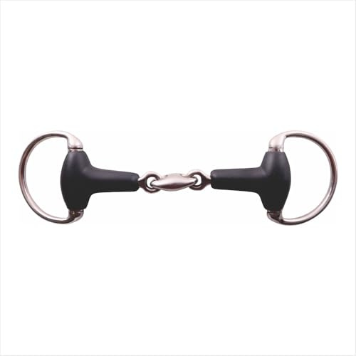 AK AKRS-102649 Pferde-Gebisse mit doppeltem Mundstück, mit weicher Gummibeschichtung, 14 cm (5,25 Zoll)