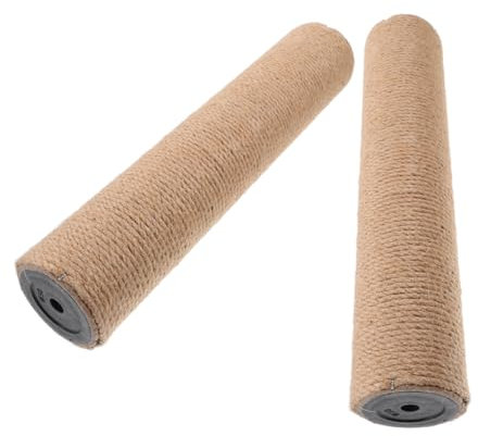 FONDOTIN 2 Stück Ersatz Kratzsäule Aus Robustem Sisal Mit Abs Vertikaler Katzenkratzbaum Ersatz Für Wohnungskatzen Selbstgemacht Kratzbaum Zubehör Platzsparend Und Austauschbar