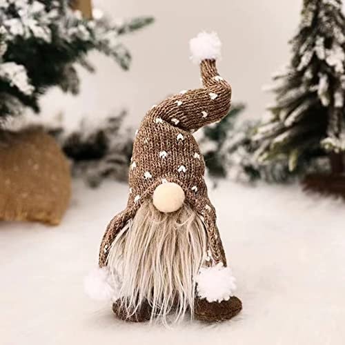 Captor Weihnachtswichtel Figuren 30cm, Wichtel Weihnachten, Plüsch GNOME Figuren Klein, Deko für Weihnachtsdeko, Hochwertig Gestrickte Wichtelfiguren Klein (Brauner Wichtel)