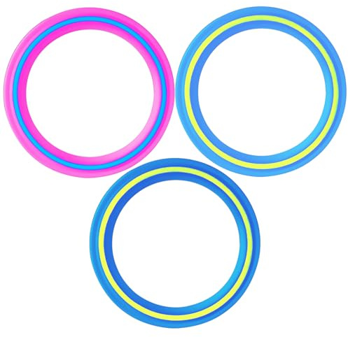 SZSMW 3 Stück Frisbee Kinder - Frisbee Ring - Flying Ring - Geeignet FüR Familienfeierlichkeiten, Spieldaten Und Eltern-Kind-Spiele, Geeignet FüR Kinder und Erwachsene Jeden Alters