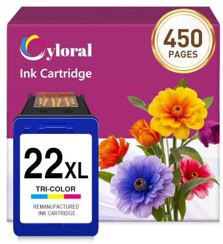 Cyloral 22XL für HP 22 Druckerpatronen DeskJet F380 F2280 F2290 D2360 D2460 | HP OfficeJet 4315 4350 4360 4300 DeskJet 3940 D1530 D1560 F2180 F4180 F390 PSC 1410 Fax 1250 Druckerpatronen HP 21 22 XL