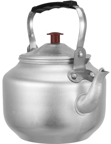 DOITOOL Hervidor de Agua de Aluminio Retro con Colador y Asa Cómoda Tetera Pequeña para Cocina Restaurante y Uso Doméstico