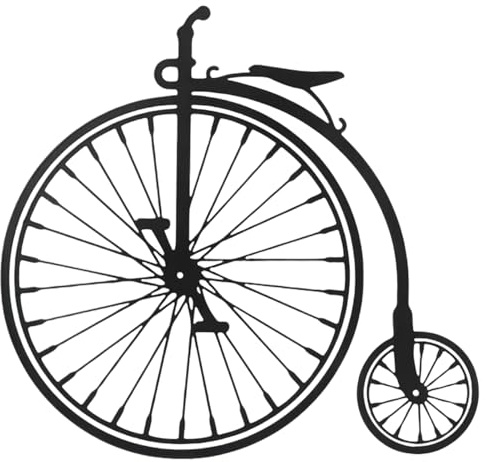 Générique Vintage-Fahrrad-Dekoration, Wandkunst aus Eisen, Retro, Fahrradschmuck aus Metall für Schlafzimmer, Büro, künstlerische Wanddekoration, 35 x 33 cm
